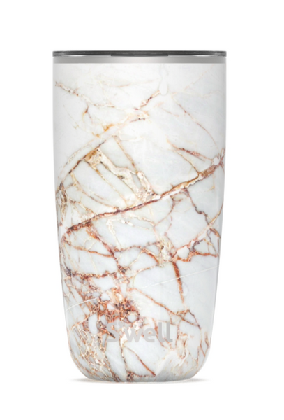 Swell Tumbler - Marbre or et blanc