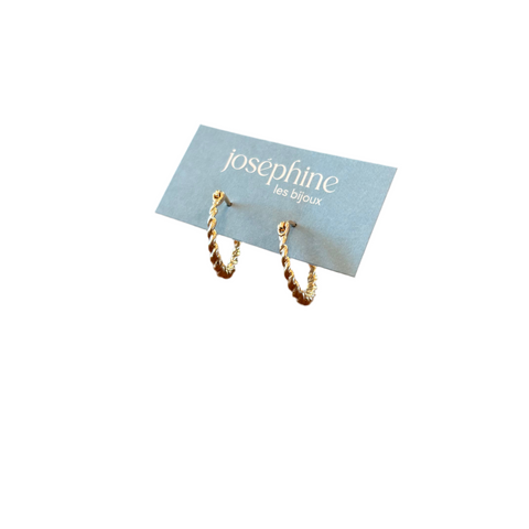 JOS Boucles d’oreilles - Anneaux torsades fines
