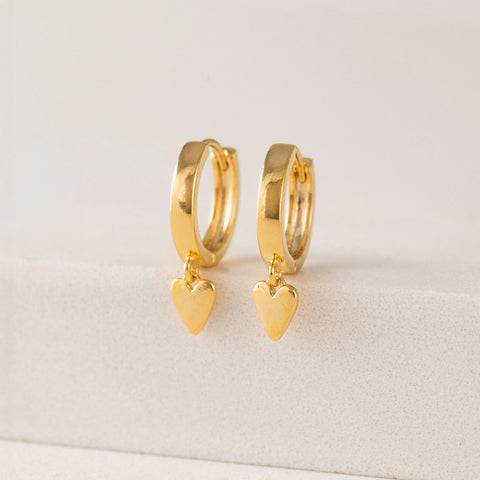 Boucles d'oreilles - Anneaux everly coeur or