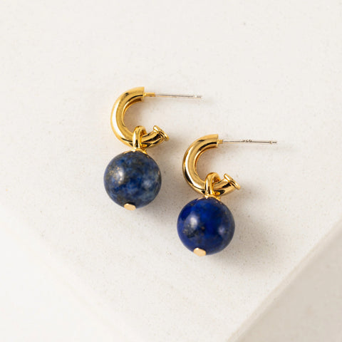 Boucles d'oreilles - Anneaux sorrento lapis lazuli or