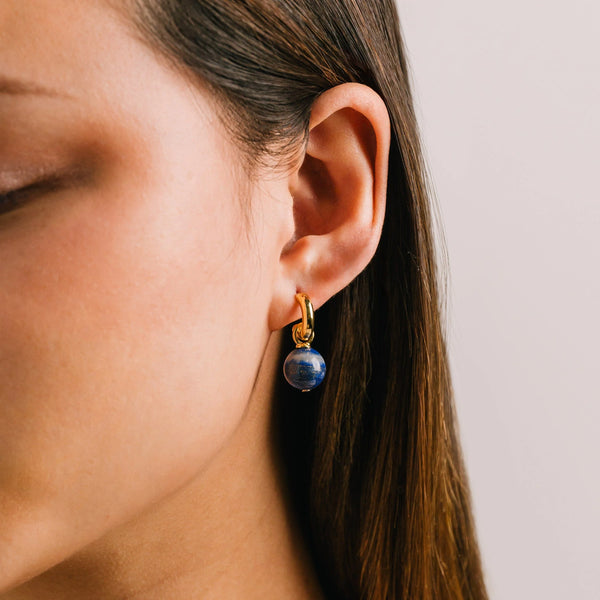 Boucles d'oreilles - Anneaux sorrento lapis lazuli or