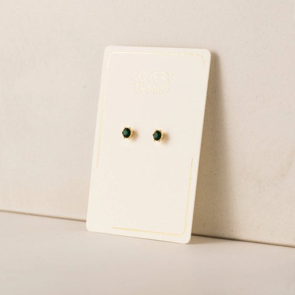 Boucles d'oreilles - Astrid stud émeraude