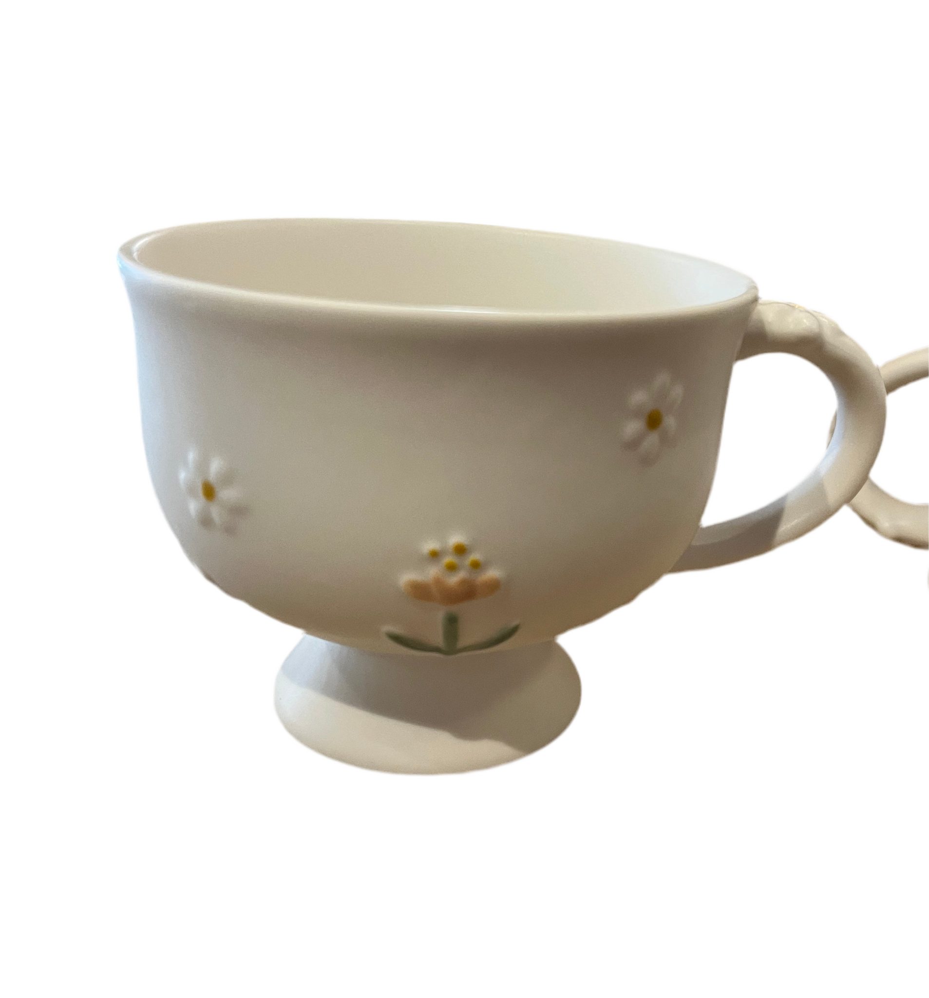 Tasse sur pied - marguerites
