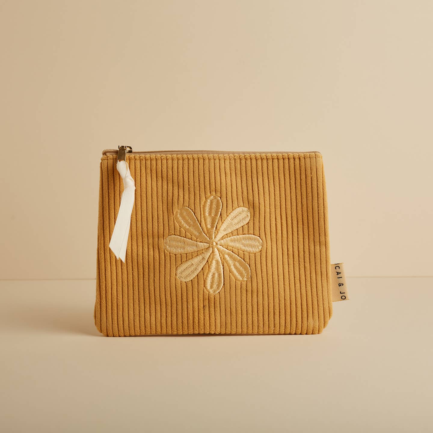 Pochette - Corduroy fleur jaune