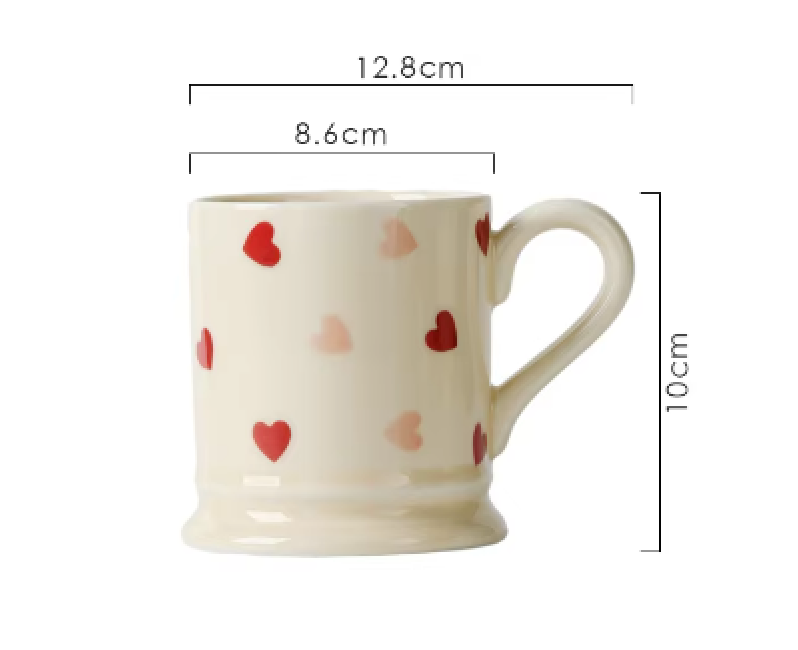 Tasse - Coeurs rouges et roses