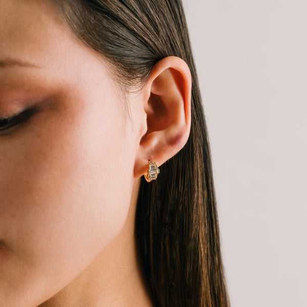 Boucles d'oreilles - Clarice huggie hoop or
