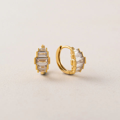 Boucles d'oreilles - Clarice huggie hoop or