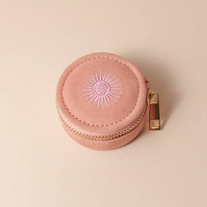 Boite à bijoux - Velours rose soleil