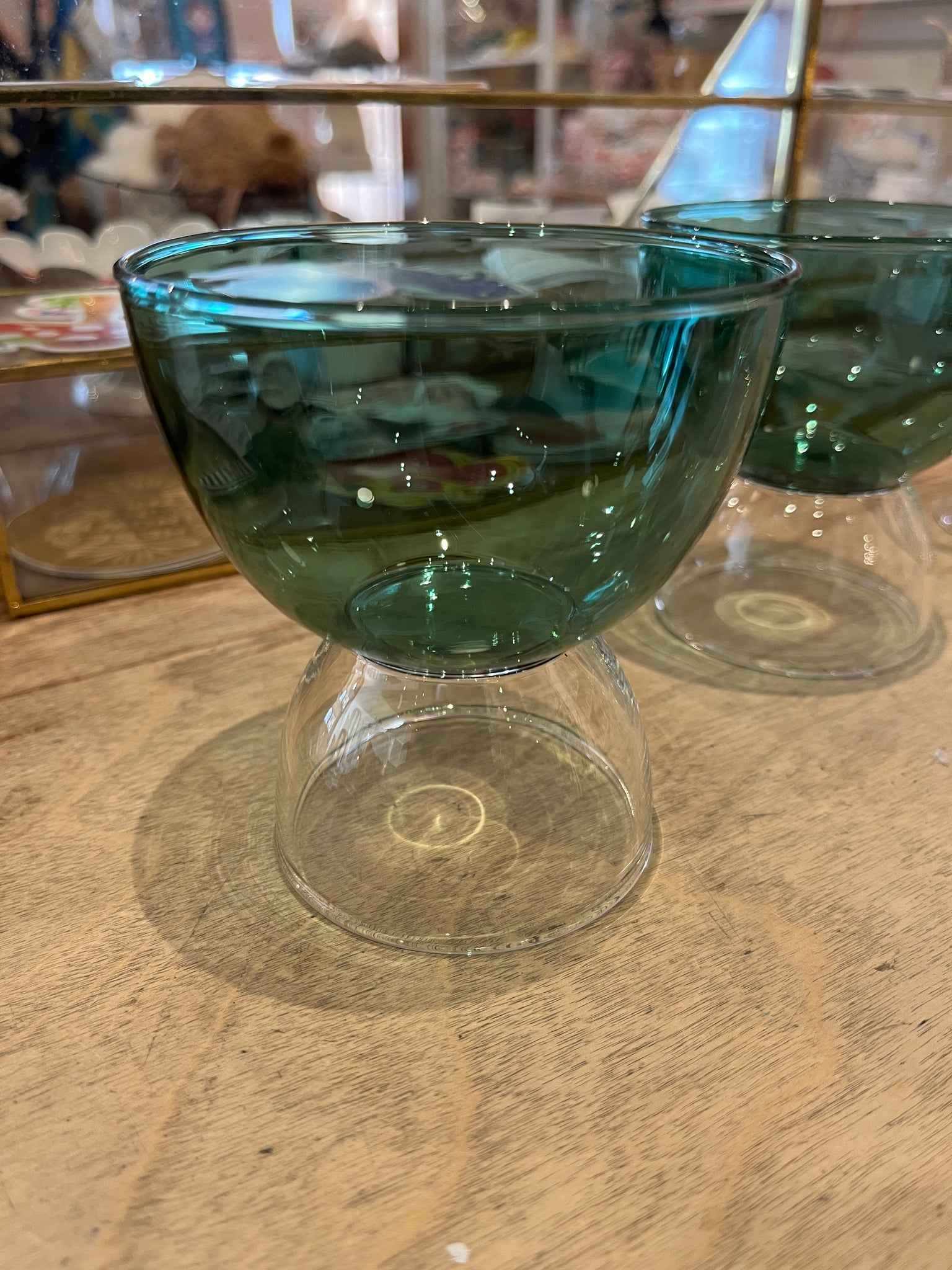 Verre - Sablier vert foncé+transparent