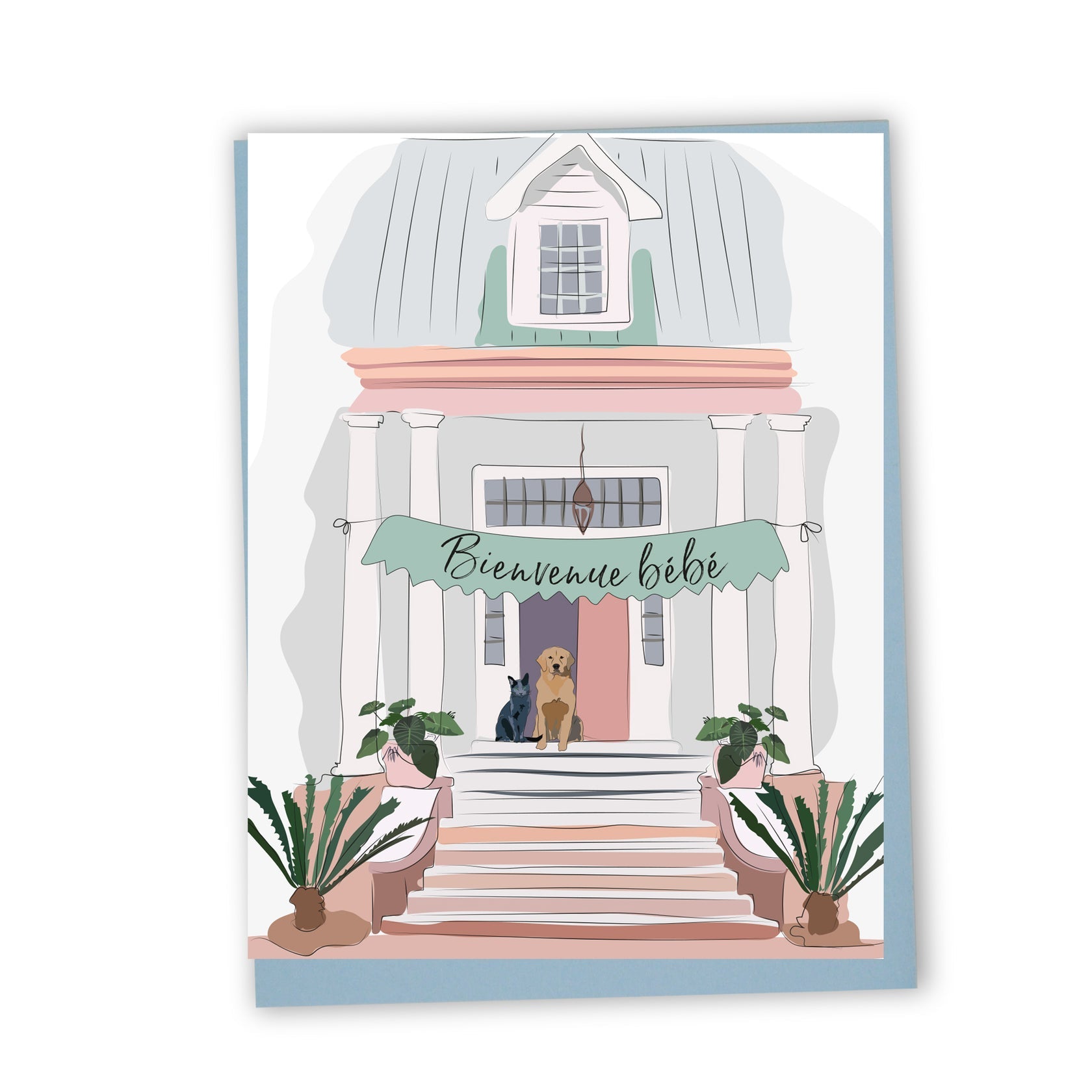 Carte - Bienvenue bébé maison