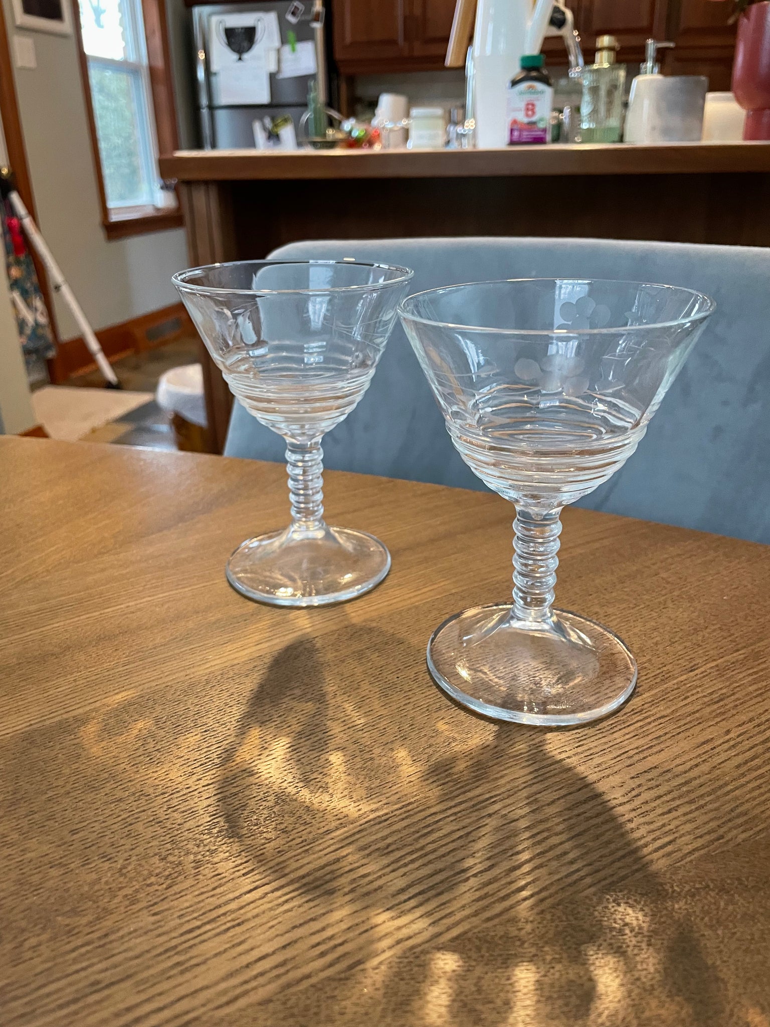 VIN Coupes - Verre rayons et fleurs (2)