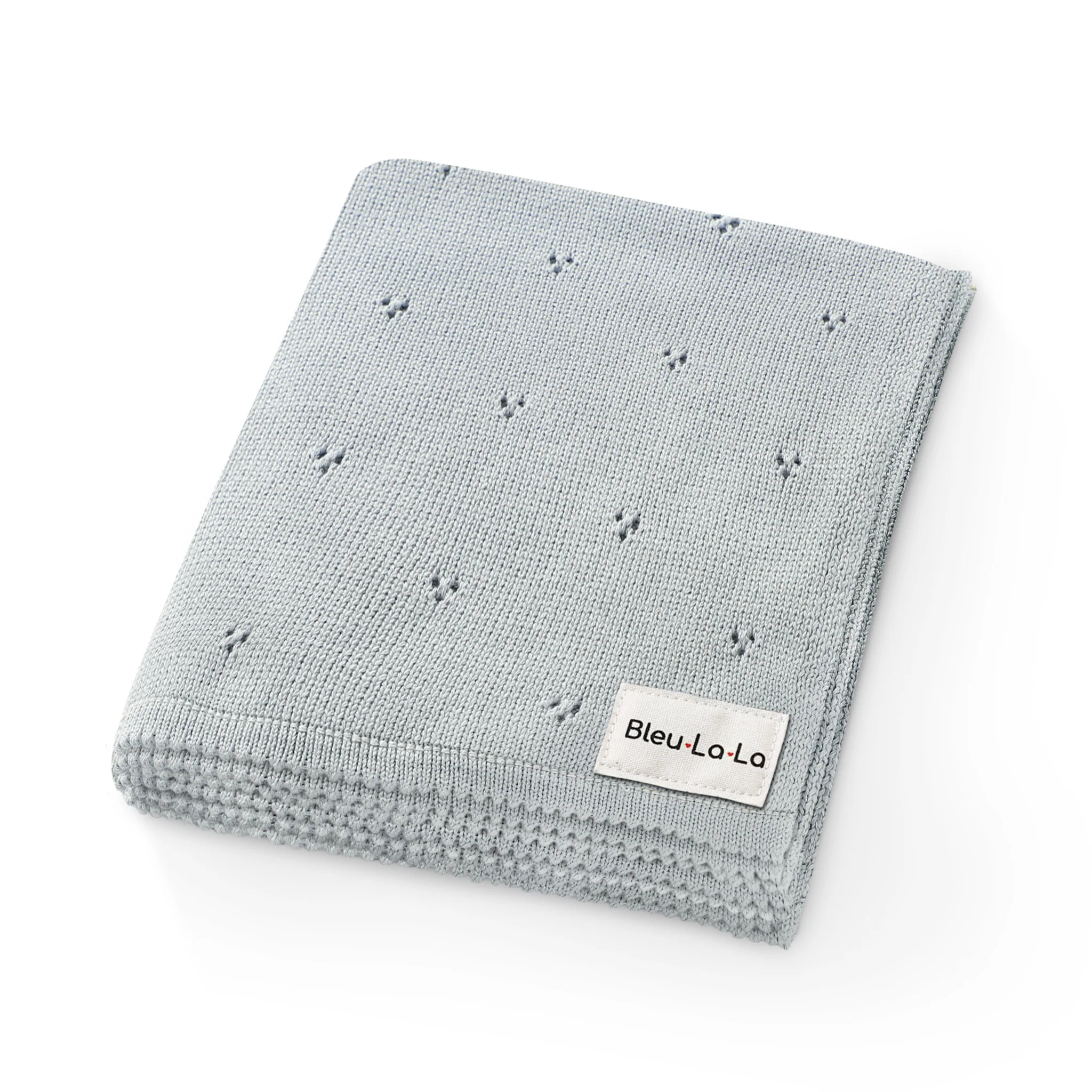 Couverture - Pointelle bleu poudre