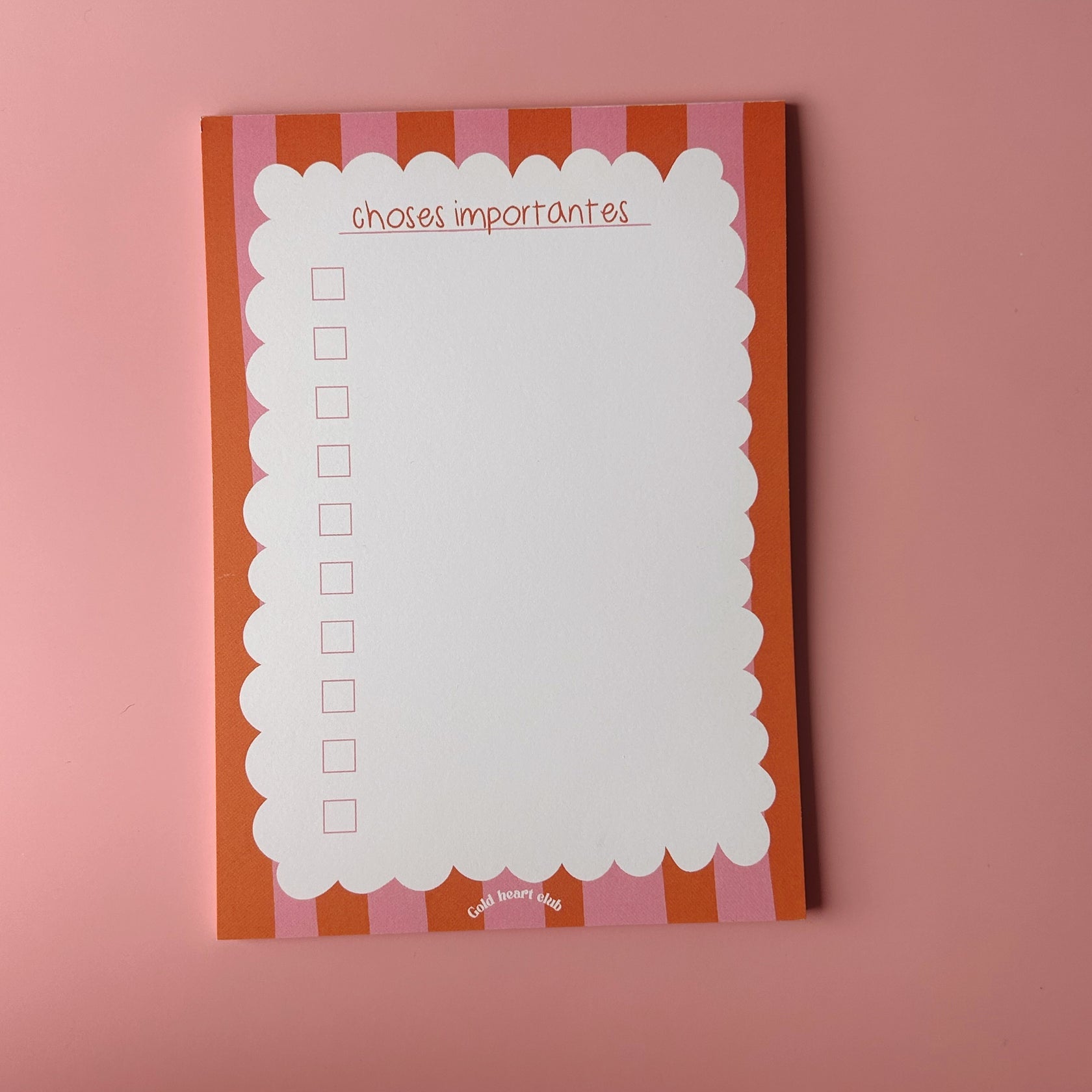 Bloc-notes - Choses importantes
