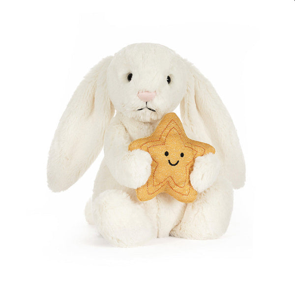 Peluche - Lapin crème avec étoile