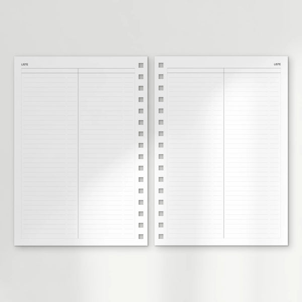 Agenda - Non daté : le planificateur spirale Blanc
