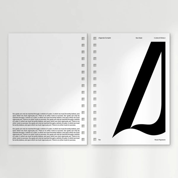 Agenda - Non daté : le planificateur spirale Blanc