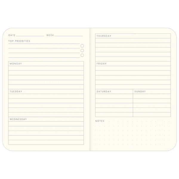 Agenda non daté - Weekly planner A6 Optimism