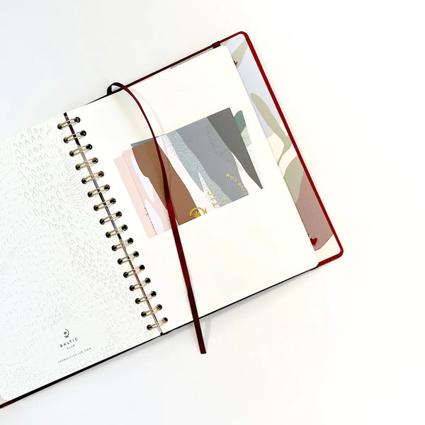Agenda non daté - Tissu bourgogne