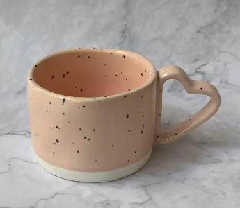 Tasse - Rose poignée coeur