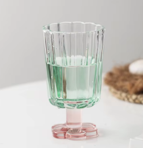 Verre - Base fleur rose