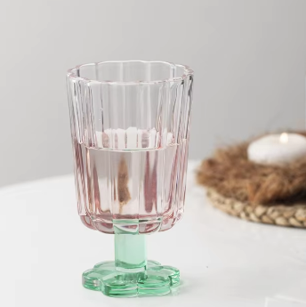 Verre - Base fleur verte