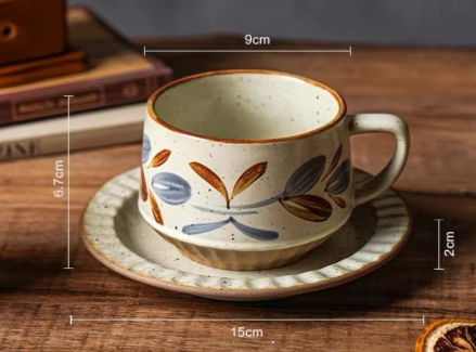 Tasse - Grès grosses fleurs