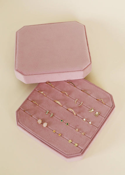 Coffret à bagues - Rose