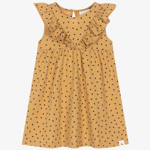 Robe - Ocre et motifs noirs