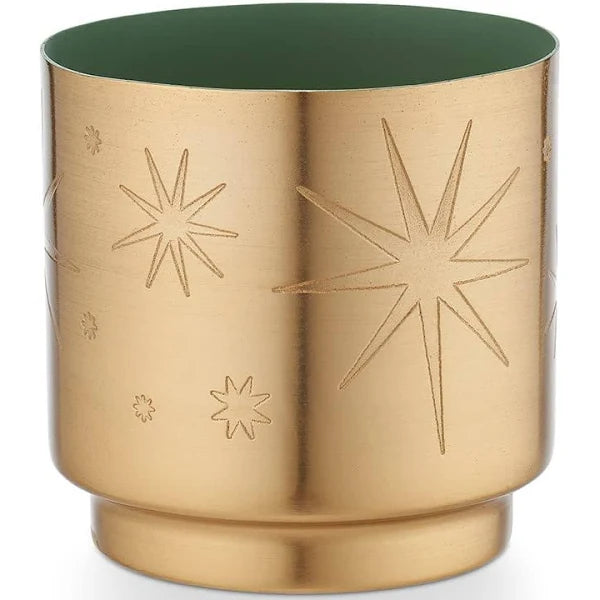 Chandelle - Balsam cedar métal doré étoiles