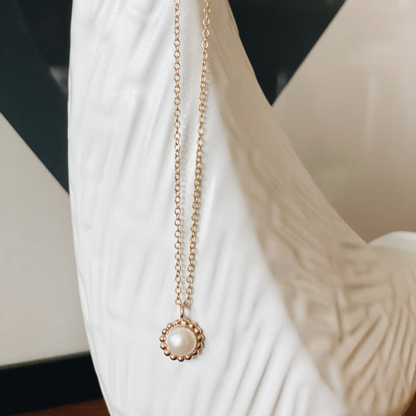 Collier - Petits points or et perle