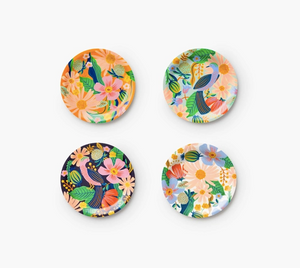 Sous-verres - Fleurs et oiseaux