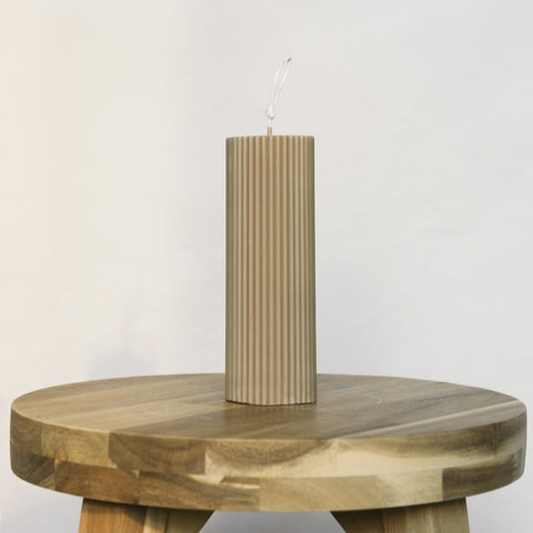 Chandelle - Cylindre beige