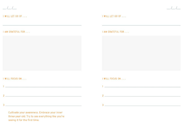 Livre - Two minute mornings journal