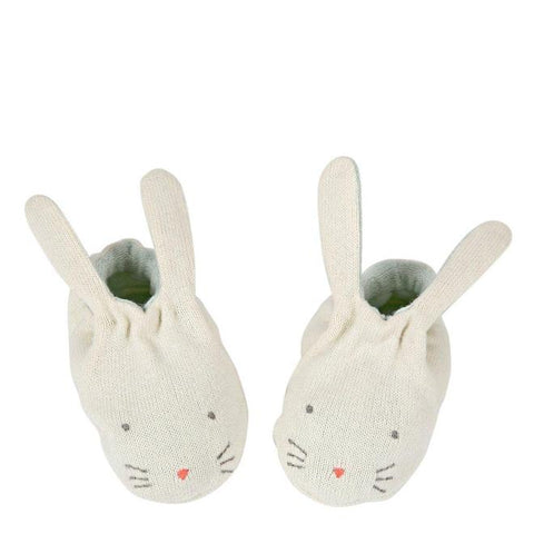 Chaussons pour bébé - Lapin menthe