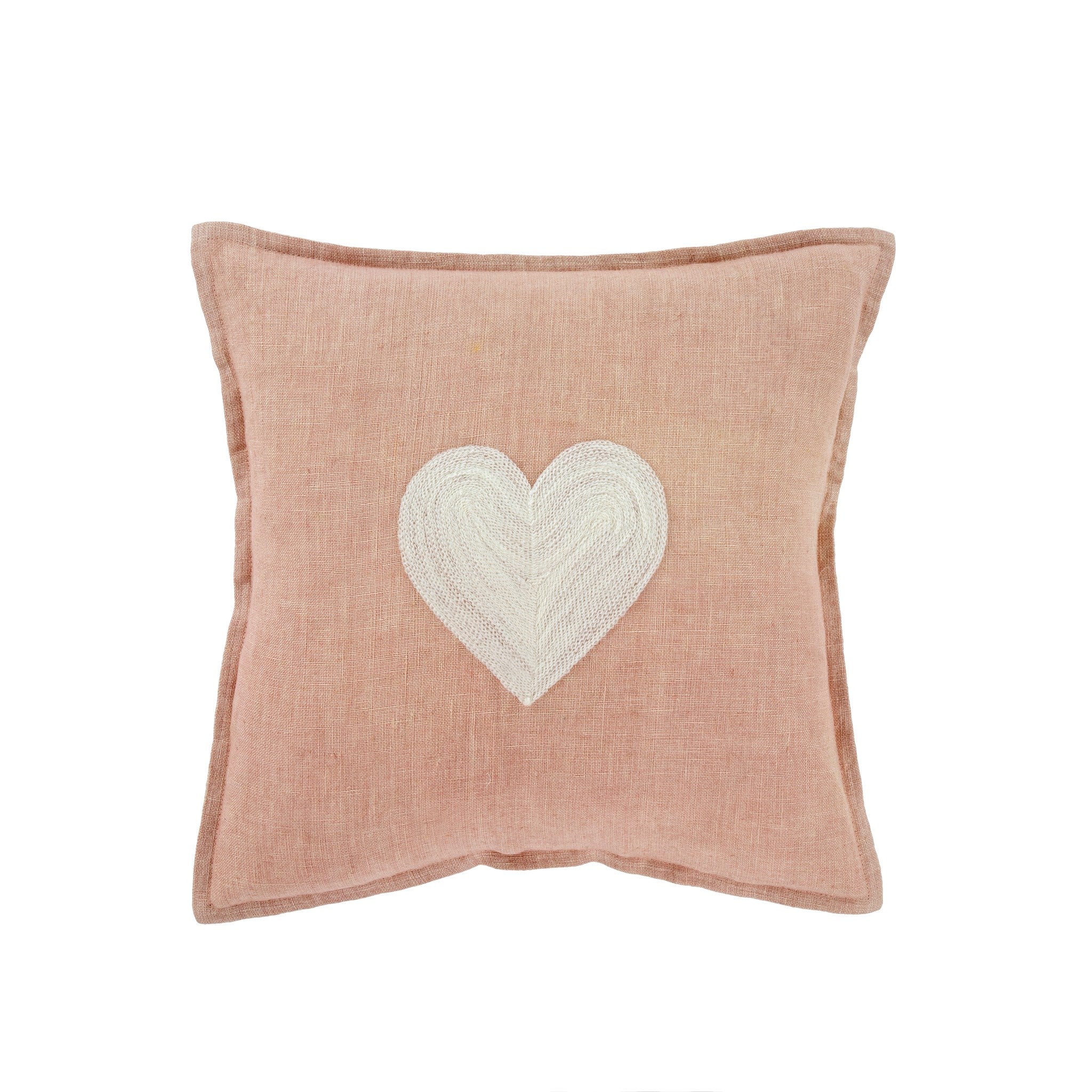 Coussin - Lin + coeur