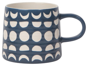 Tasse - Bleue motifs lune