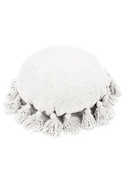 Coussin - Rond avec pompoms