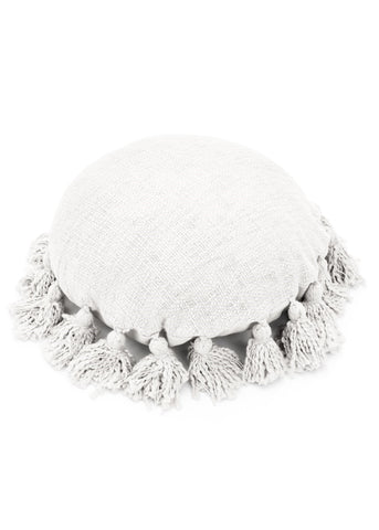 Coussin - Rond avec pompoms