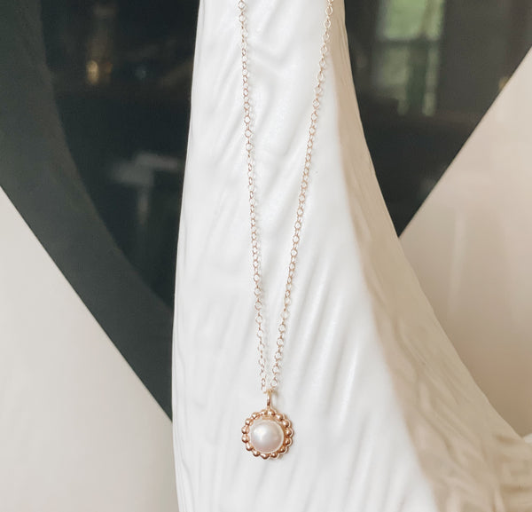 Collier - Petits points or et perle