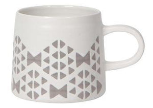 Tasse - Blanche avec triangles gris