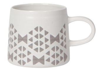 Tasse - Blanche avec triangles gris